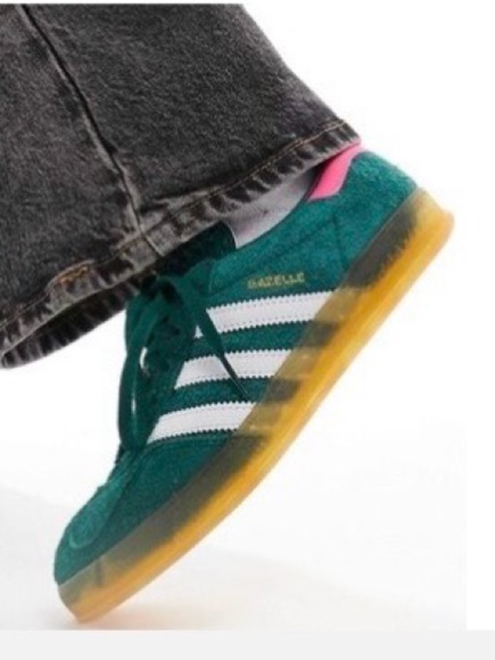Adidas Collegiate Green Lucid Pink Gazelle Indoor - image 1